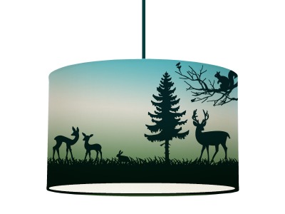 Hängelampe Deckenlampe schatten weihnachten verlauf Wald Hirsch Wohnzimmer verlauf