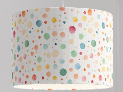 Lampe Punkte polka Aquarell Konfetti Kinderzimmer skandinavisch bunt Bio alle Farben möglich