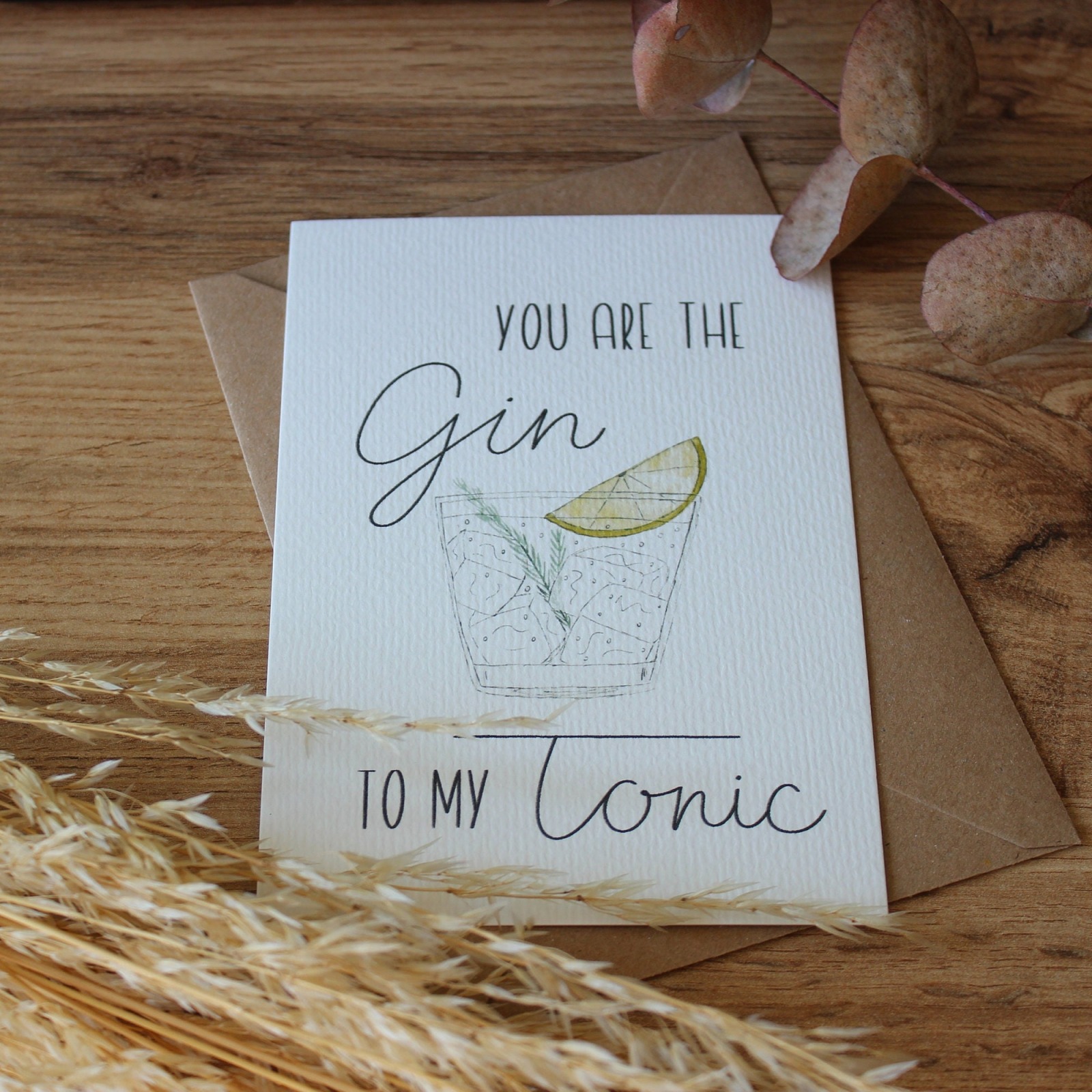 Postkarte You are the Gin to my Tonic 2