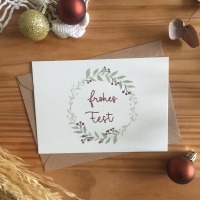 Postkarte Weihnachtskranz - frohes Fest 3