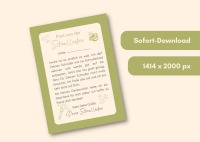 Brief von der Schnullerfee , Sofort-Download , Schnullerfee Geschenk