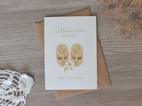 personalisierte Karte zur Geburt , Postkarte Geburt , Glückwunschkarte Geburt 2