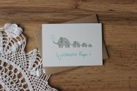 Postkarte Vatertag , Karte Papa , Elefantenkarte Papa, Vatertagskarte , Geschenk Papa