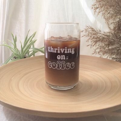 Bierdosenglas Kaffee - Trinkglas thriving on coffee