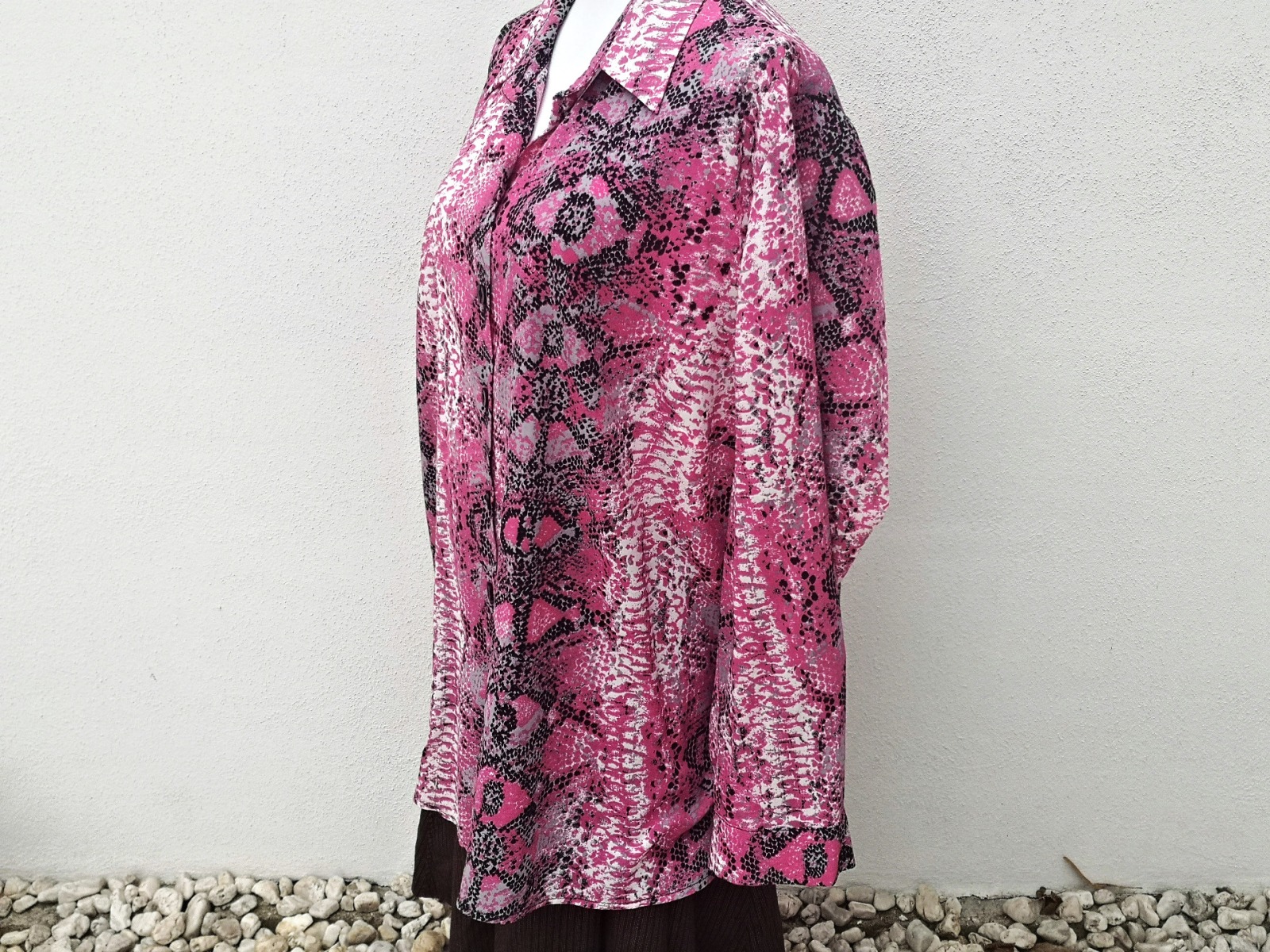 pinke Vintage Bluse, Oversize 5
