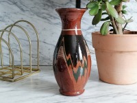 Retro Vase / Mid Century - Erdtöne / Sammlervase / Laufglasur