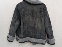 Vintage Jacke / warme Winterjacke / Kunstlederjacke / Teddyfell / Kunstfell / Retro jacket / Gr. L