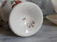alter Eierbecher mit Bunzlauer Muster / polnische Keramik 4