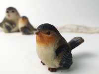 3 kleine Vögel aus Kunstharz Resin 2