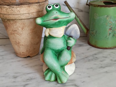Frosch - Gartendekoration - Kitsch - Keramik Figur