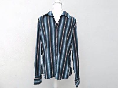 Vintage Herrenhemd / dunkles Hemd / Basic / Gr. L 41/42 / y2k