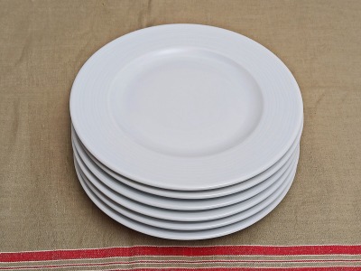 6 Dessertteller / weiße Abendbrotteller Ø 19cm - 6 kleine Teller von Kahla / Frühstücksteller