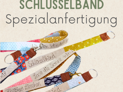 Schlüsselband Spezialanfertigung, Schlüsselband personalisierbar, Schlüsselband aus Stoff,