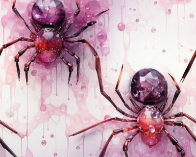 Pastel SpiderDark Pink