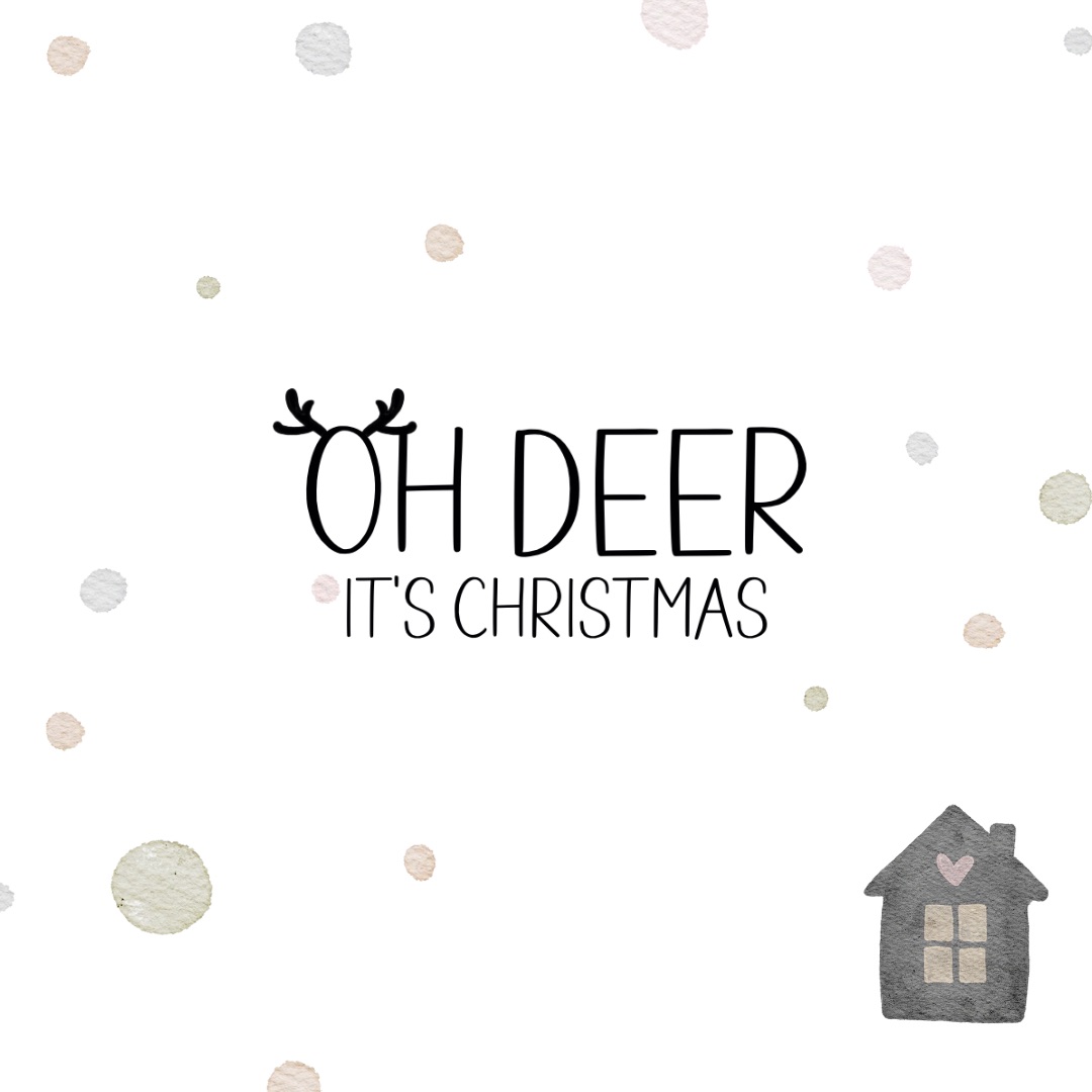 Holzstempel Oh Deer it s christmas