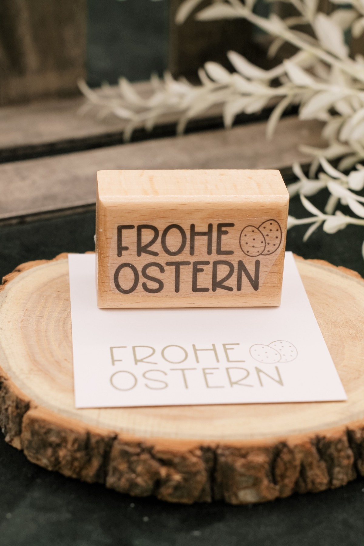 Holzstempel Frohe Ostern - Variante 2 2