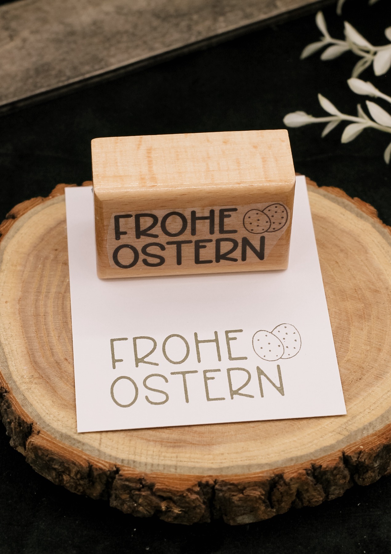 Holzstempel Frohe Ostern - Variante 2 3