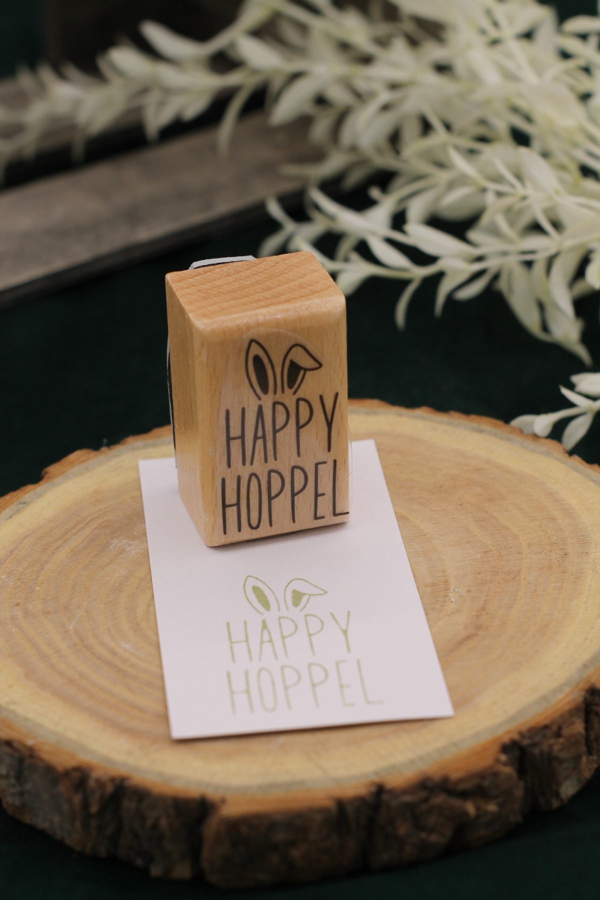 Holzstempel Happy Hoppel 2