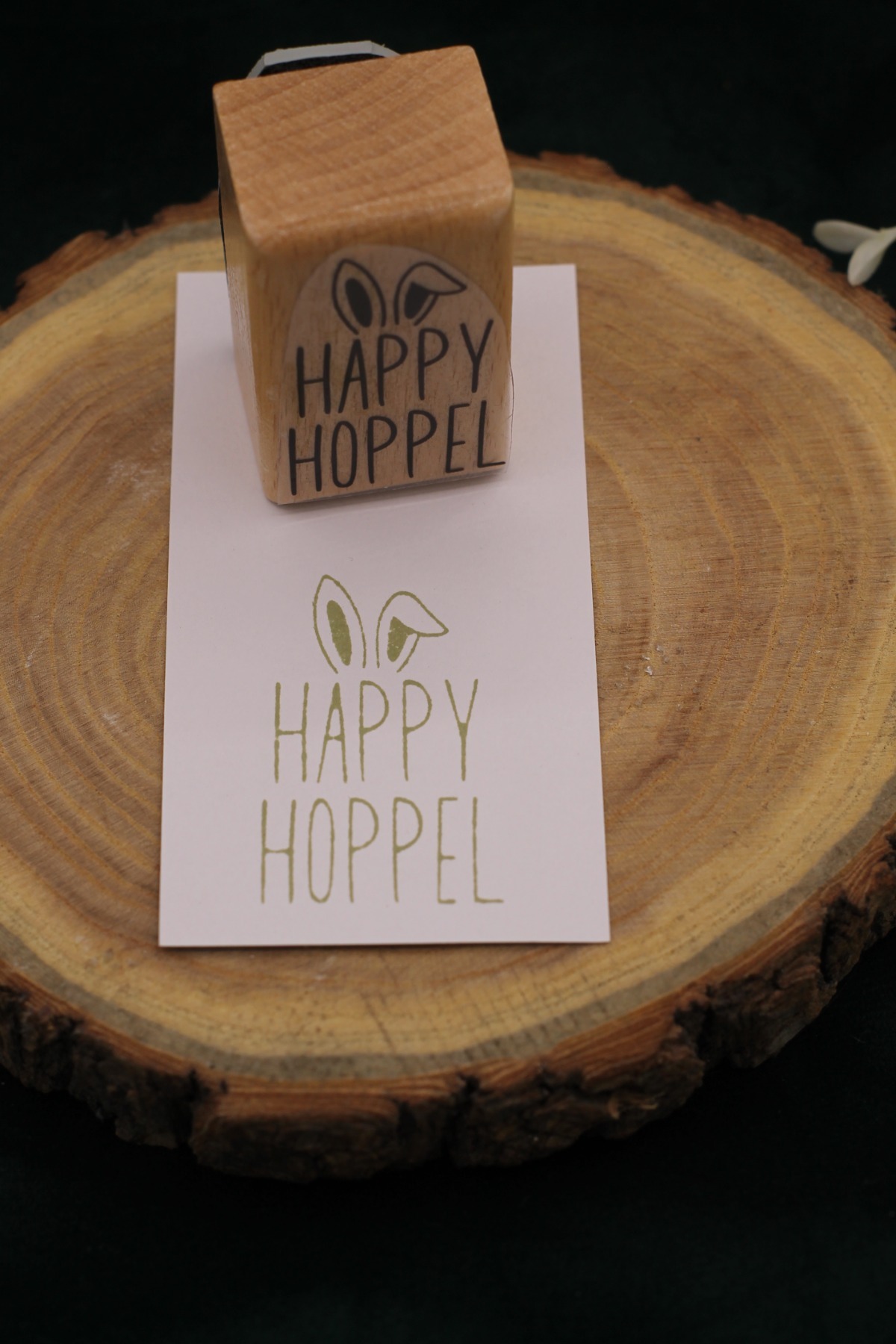 Holzstempel Happy Hoppel 3