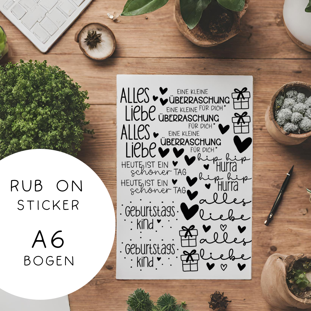 RubOn Sticker - Geburtstag A6