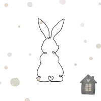 Holzstempel Lineart Hase 2