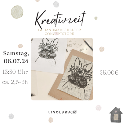 Linoldruck - 06.07.24, 13:30 Uhr - Kreativzeit
