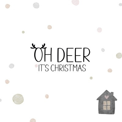 Holzstempel Oh Deer it s christmas - wiederverwendbarer Holzstempel