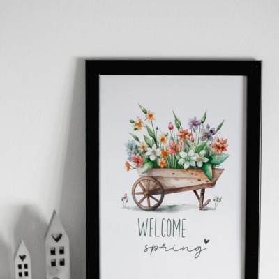 Poster - Welcome spring - Wanddekoration