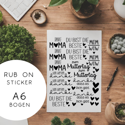 RubOn Sticker - Muttertag A6 - Rubbelsticker