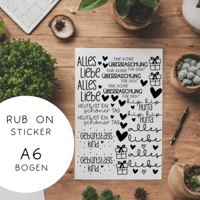 RubOn Sticker - Geburtstag A6 - Rubbelsticker