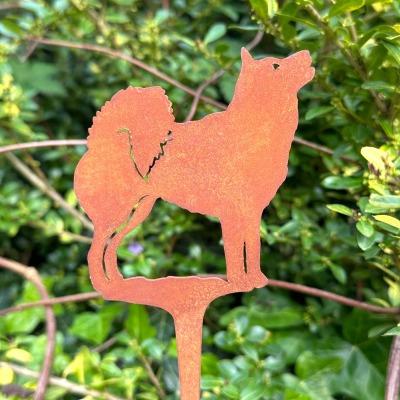 Galionsfigur/Gartenstecker Islandhund - Gartenstecker aus Metall