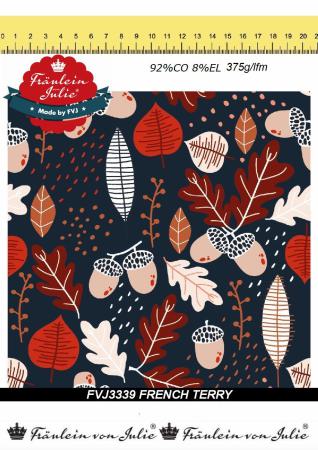 FRENCH TERRY soft, mit Waldfrüchten aus Baumwolle von Fräulein von Julie, Ökotex Standard 100