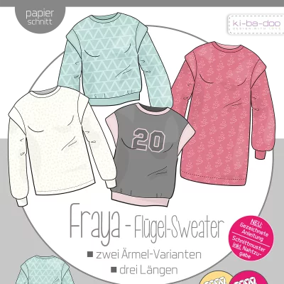 Papierschnittmuster Freya Flügel Sweater von Ki-Ba-Do - Papierschnittmuster Freya Flügel Sweater