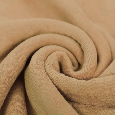 Strech Frottee Stoff aus Baumwolle, Ökotex Standard 100 - karamell , ab 50 cm