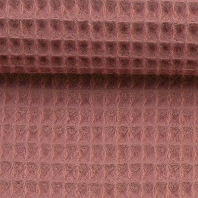 Waffelpique, Waffelstoff, Baumwolle, ab 50 cm, dunkles altrosa