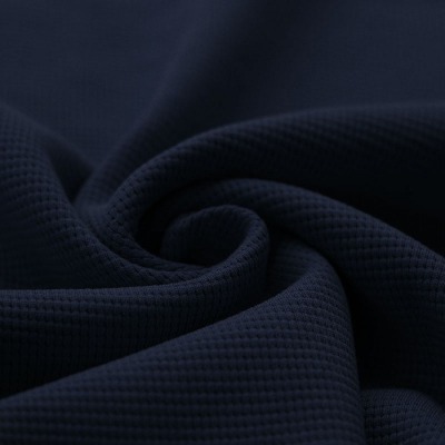 Waffelstrick Stoff aus 100% Baumwolle, marineblau, - Waffeljersey, ab 50 cm
