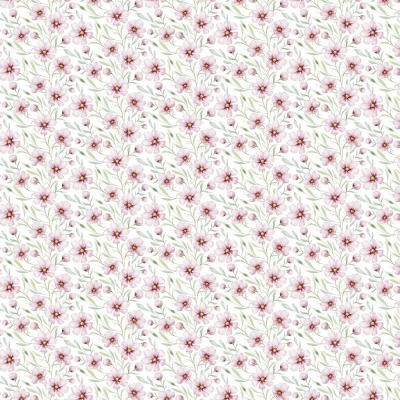 Jersey Stoff Organic Cotton Blumen in rosa ab 50 cm Digitaldruck