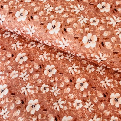 Jersey Stoff aus BIO-Baumwolle, Poppy Fabrics, beige, Natur, Creme, ab 50 cm