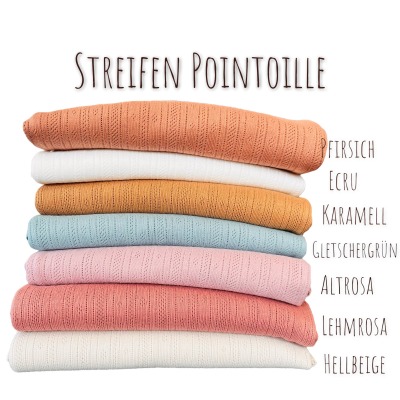 Pointoille Streifen Jersey Stoff, 160cm breit, 100% Baumwolle, Feinstrick, ab 50 cm