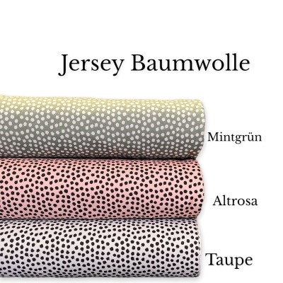 Jersey Stoff von Stenzo mit Punkten aus Baumwolle, Ökotex Standard 100, Digitaldruck, ab 50 cm