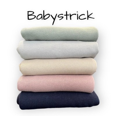 Babystrick, Stoff aus 100% Baumwolle, dehnbar - Babystrickstoff, ab 50 cm