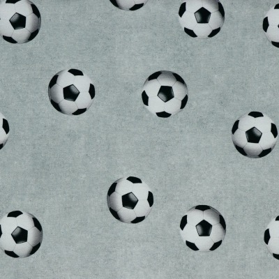 Jersey Stoff mit Fußball Muster, Ökotex Standard 100 - ab 10 cm