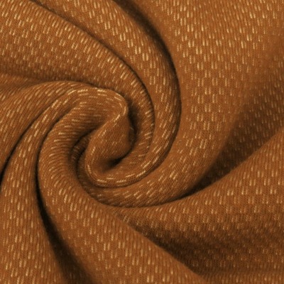 Jacquard Stoff aus Baumwolle, flauschig und warm - Jacquard, Farbe camel, ab 50 cm