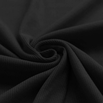 Babyripp Jersey Stoff aus Baumwolle, schwarz - Rippjersey, ab 10 cm