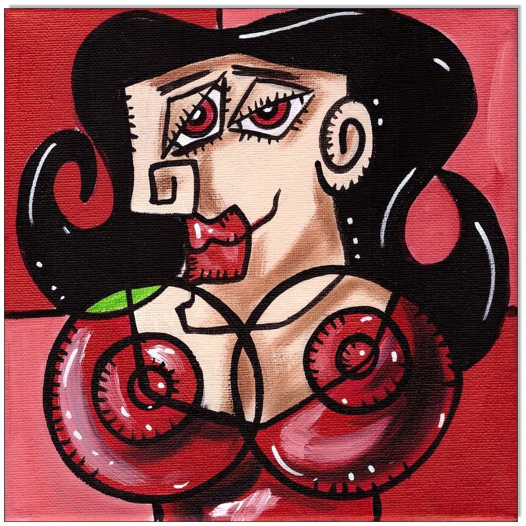 Picasso Style Erotic Art 6 - 4 Bilder 20 x 20 cm 2