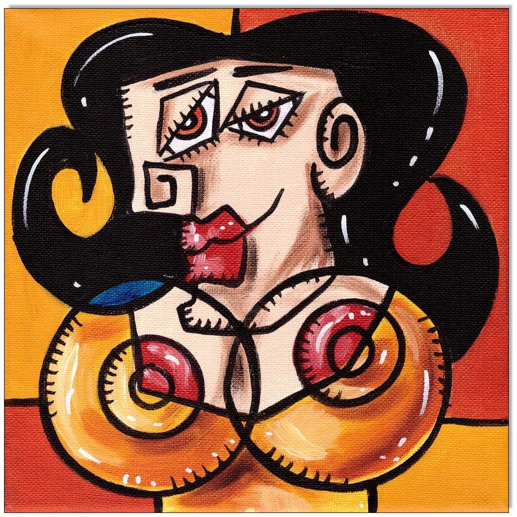 Picasso Style Erotic Art 6 - 4 Bilder à 20 x 20 cm 3