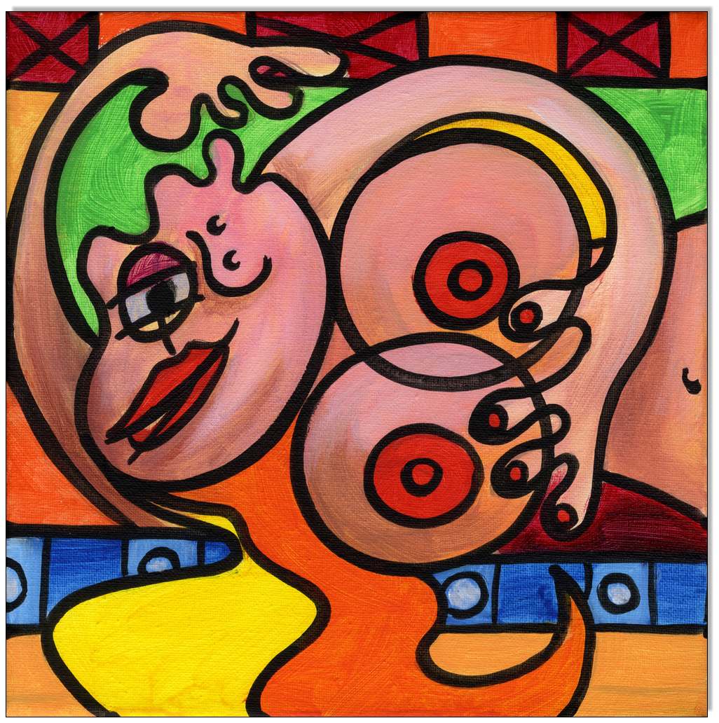Picasso Style Erotic Art 8 - 20 x 20 cm