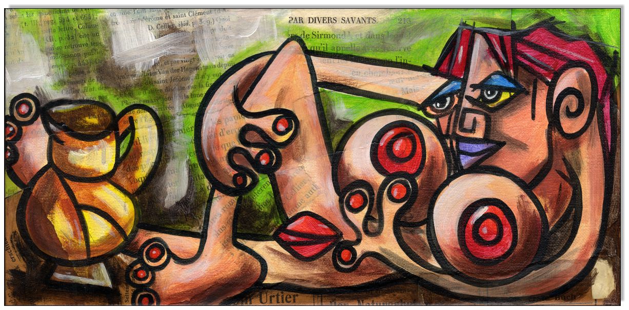 Picasso Style Erotic Art 12 - 15 x 30 cm
