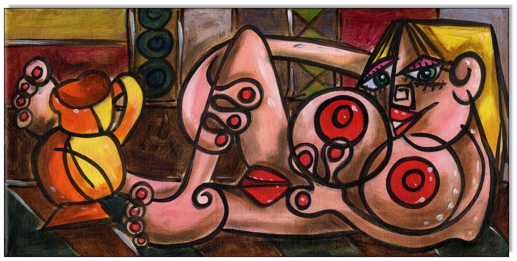 Picasso Style Erotic Art 13 - 15 x 30 cm