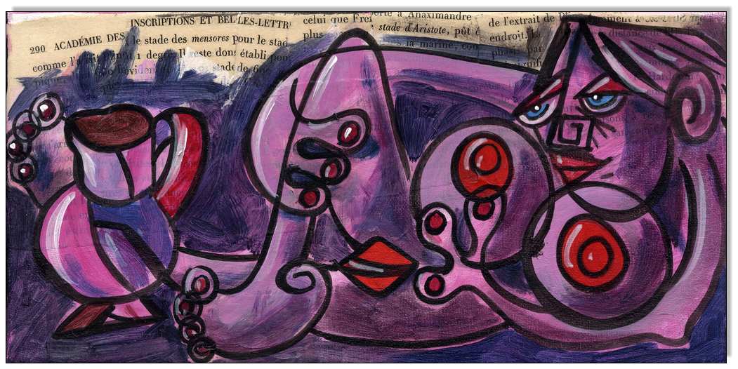 Picasso Style Erotic Art 16 - 15 x 30 cm